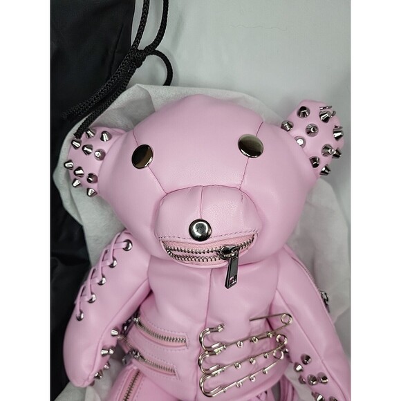 Pink Tormented Teddy Bear Backpack Bag Dolls Kill New W/ 2 Dustbags - Picture 2 of 16